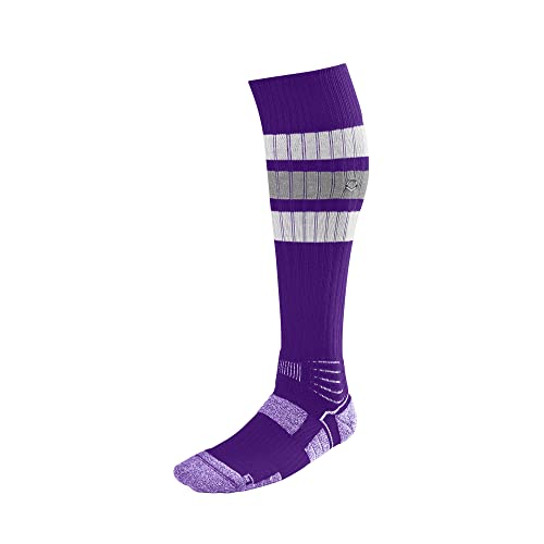 EvoShield Pro-SRZ™ Striped Game Socks – Purple, Large