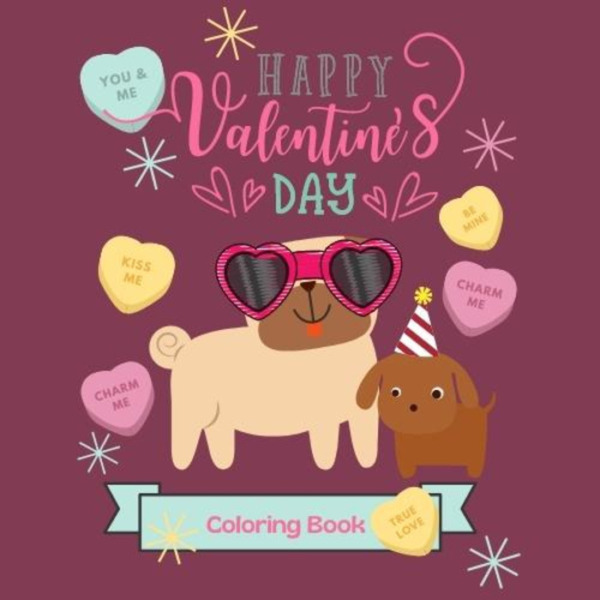 Valentine’s Day Dogs Coloring Book for Kids ( K 2nd grade) Holidays Season full version