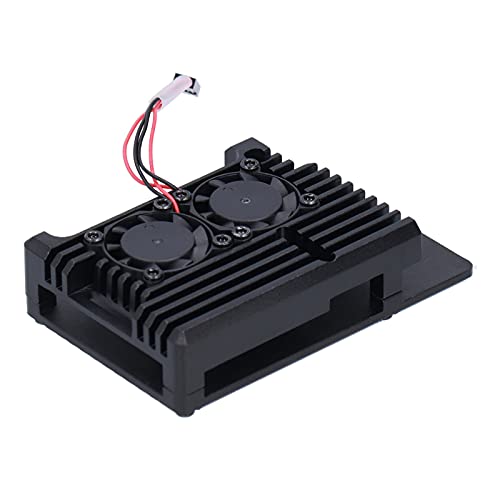 Heat Dissipation Enclosure, Easy Install Aluminum Alloy Cooling Shell Standard Size for Raspberry Pi 4 B Model
