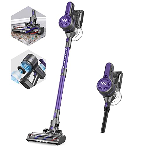 Cordless Vacuum, Cordless Vacuum Cleaner with 80000 RPM High-Speed Brushless Motor, 5 Stages High Efficiency Filtration, 4 in 1 Lightweight Handheld Vacuum for Hardwood Floor Pet Hair