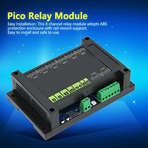 8 Channel Relay Module, 5V Relay Module Power Isolation Photocoupler Isolation USB Port Boot Pin Pico Relay Module for Raspberry Pi Pico | The Storepaperoomates Retail Market - Fast Affordable Shopping