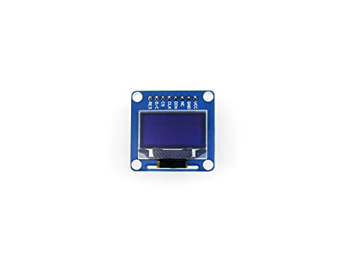 Waveshare 0.96inch OLED SPI/I2C Interfaces with Straight/Vertical Pinheader 1/4 Yellow Section 3/4 Blue Compatible with Raspberry Pi/Jetson Nano