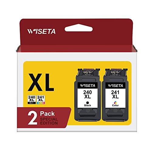 PG-240 XL/CL-241 XL Ink Cartridges Replacement for Canon 240xl 241xl PG-240XL CL-241XL for Canon PIXMA TS5120, MG3620, MG2120, MG3120, MG4120, MG2220, MG3220, MG4220, MG3520, MX472 (1 Black, 1 Color)