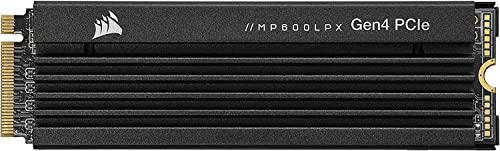 Corsair MP600 PRO LPX 2TB M.2 NVMe PCIe x4 Gen4 SSD – Optimized for PS5 (Up to 7,100MB/sec Sequential Read & 6,800MB/sec Sequential Write Speeds, High-Speed Interface, Compact Form Factor) Black