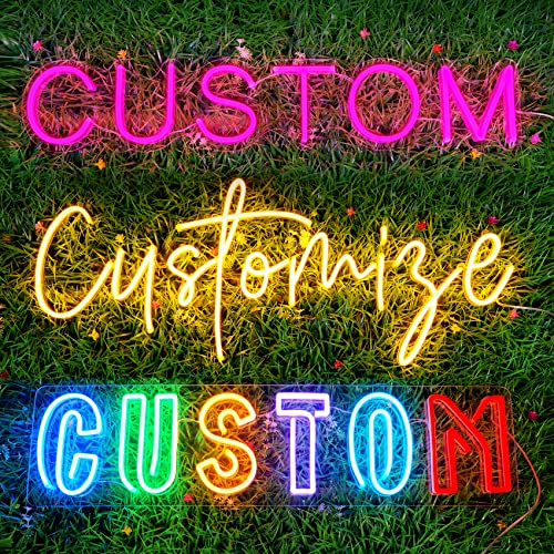 Custom Neon Sign, Creative Personalized Neon Word Name Text Light for Wedding Baby Shower Bedroom Wall Decor Shop Logo Bar Game Studio Birthday Bar Party Gifts Giving (Optional 20″ to 45″)