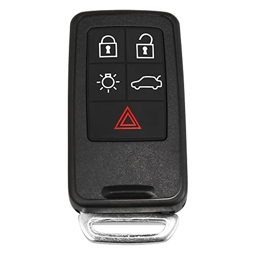 X AUTOHAUX Replacement Keyless Entry Remote Car Key Fob KR55WK49264 433Mhz for Volvo XC60 2010-2017 for Volvo XC70 2008-2016 5 Buttons with Door Key