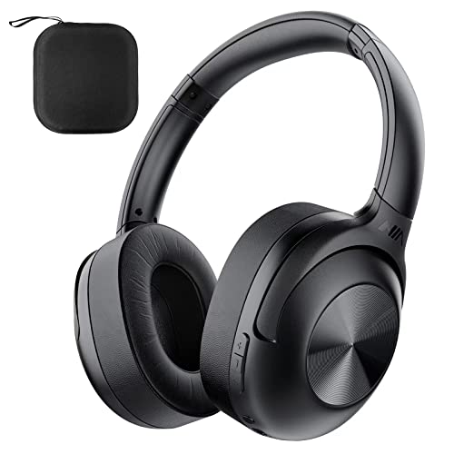 NIA Bluetooth Headphones Over Ear, 30 Hrs Playtime Wireless and Wired Headphones with Deep Bass, Foldable Lightweight Headset with Built-in Microphone, FM Radio, Micro SD Card for Travel, Home Office