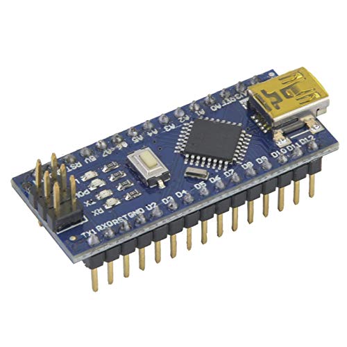 Shanrya Nano ATMEGA328P, Practical ATMEGA328P with USB, 9V for 8 Analog Input V3.0 ATMEGA328P 5~12V Dc