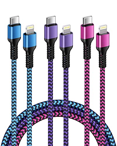 iPhone Fast Charger Cord, [3Pack-3/6/10FT] USB C to Lightning Cable, Apple MFI Certified Type C Charging Syncing Cord Power Delivery Wire for iPhone 14/13/13 Pro Max/13 Mini/12 Pro/11 Pro Max/8/XR/XS