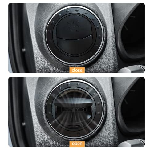 2 Pieces Black Dashboard Air Conditioning Deflector Outlet Side Roof Round Air Vent Ventilation Outlet for Car RV ATV A/C 60mm/2.3inch | The Storepaperoomates Retail Market - Fast Affordable Shopping