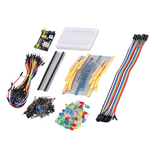 Electronic Component Kit Assortment Breadboard Capacitor Resistor PCB + Metal Basic Electronic Starter Kit One-Stop Learning Electronics and Programming Tools for Raspberry Pi | The Storepaperoomates Retail Market - Fast Affordable Shopping