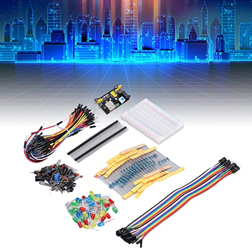 Electronic Component Kit Assortment Breadboard Capacitor Resistor PCB + Metal Basic Electronic Starter Kit One-Stop Learning Electronics and Programming Tools for Raspberry Pi | The Storepaperoomates Retail Market - Fast Affordable Shopping