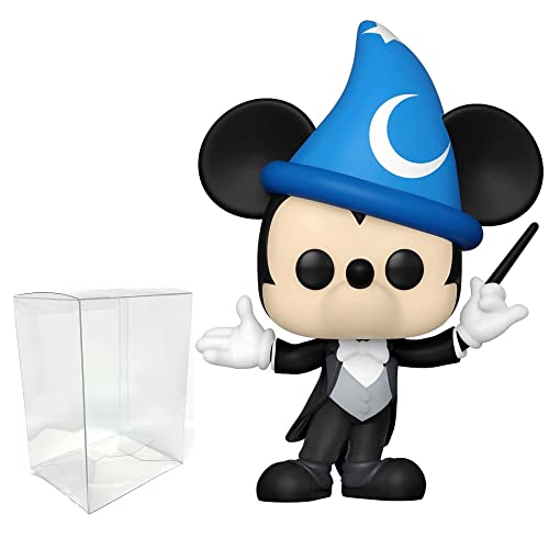 Philharmagic Mickey Mouse Funko Pop Protector Bundle – Disney: Walt Disney World 50th – Philharmagic Mickey Mouse Pop Figurine 3.75 Inch with Clear Plastic Pop Protector Case