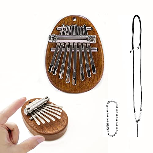 Ivyhouse Mini Kalimba Thumb Piano – Solid Wood 8 Key Mini Finger Piano Small Marimba Musical Instrument Gifts, Easy to Start With Music Learning for Kids Beginne, Metcalo-tp-001