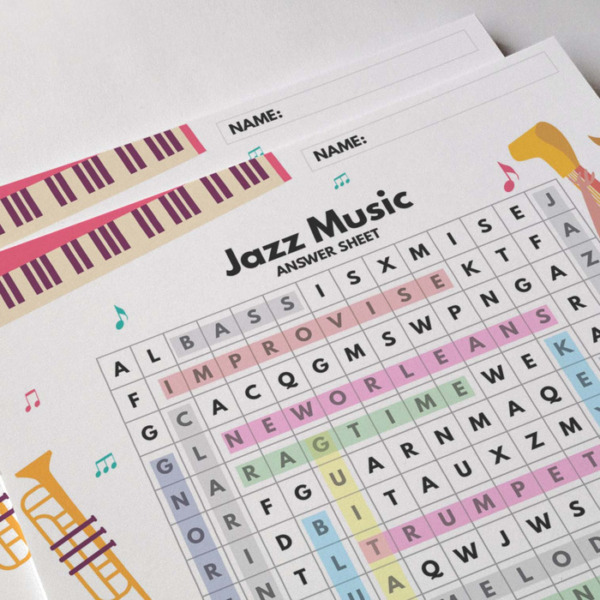 Jazz Music Word Search
