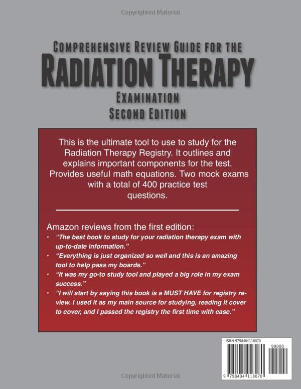 Comprehensive Review Guide for the Radiation Therapy Examination: Second Edition | The Storepaperoomates Retail Market - Fast Affordable Shopping