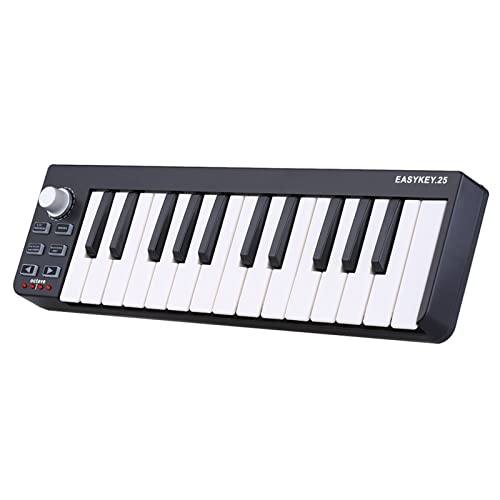 kiramise 25 Portable Keyboard Mini 25-Key USB MIDI Controller