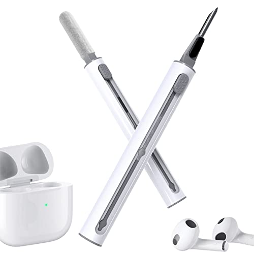 Tresoba Cleaning Pen for Airpods Cleaner Kit Compatible with Airpods Pro 1 2 Wireless Earphones, Airpods Cleaning Tools for Bluetooth Earphones Cleaning Pen (White-2)