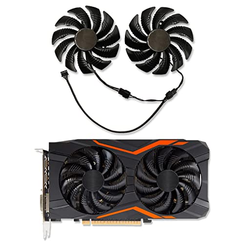 Jzwefdo 88MM Graphics Card Fan T129215SU PLD09210S12HH P106-100 Graphics Card Cooling Fan for Gigabyte GTX 1060/1070/1070Ti for Gigabyte RX 470/480/560/570/580 GPU Gaming Cooler (Graphics Fan-AB)