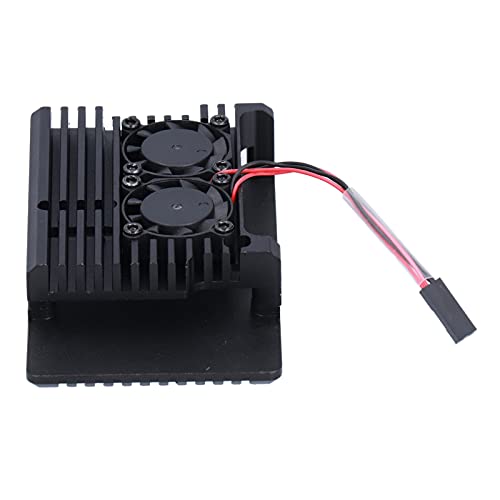 Protective Enclosure, Strong Adaptability Standard Size DC 5V Fan Exterior Metal Cooling Shell for Raspberry Pi 4 B Model