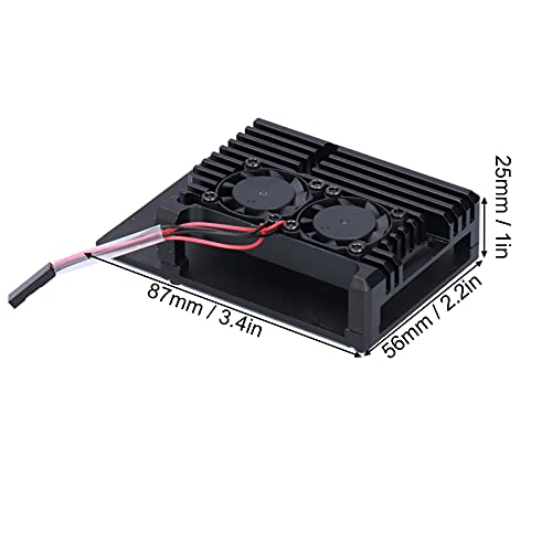 Protective Enclosure, Strong Adaptability Standard Size DC 5V Fan Exterior Metal Cooling Shell for Raspberry Pi 4 B Model | The Storepaperoomates Retail Market - Fast Affordable Shopping