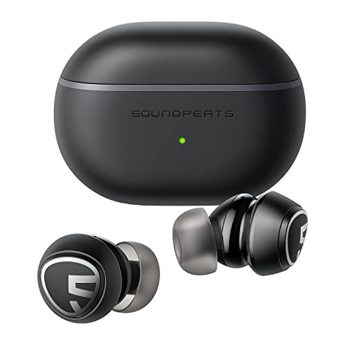 SoundPEATS Mini Pro Hybrid Active Noise Cancelling Wireless Earbuds, Bluetooth 5.2 Headphones with ANC, QCC3040, aptX Adaptive, Transparency Mode, CVC 8.0, Game Mode, TrueWireless Mirroring, 21 Hours
