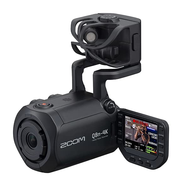Zoom Q8n-4k Handy Video Recorder, 4k UHD Video, Stereo Microphones Plus Two XLR Inputs, Four Tracks of Audio Recording, Webcam, for Record and Streaming Music, Podcasts, and More