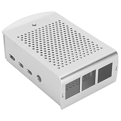 Cooling Enclosure, Easy Install Aluminum Alloy Protective Box Lightweight Stable Structure with Fasteners for Raspberry Pi 4 3B 3B+