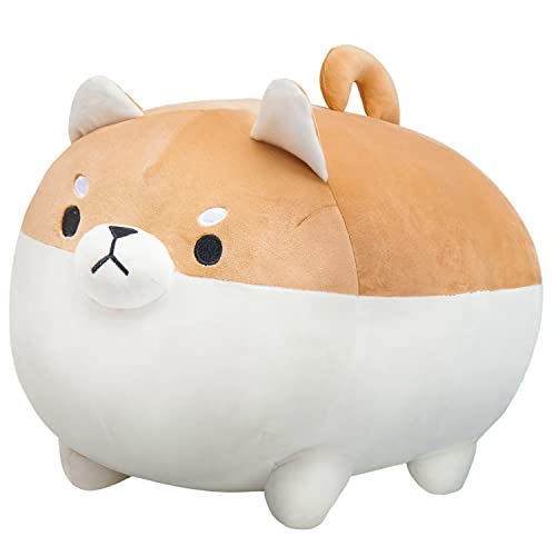 VHYHCY Stuffed Animal Shiba Inu Plush Pillow, Cute Corgi Dog Plush Soft Anime Pet Plushies, Kawaii Plush Toy Gifts for Kids Boys and Girls (Brown, 7.8″)