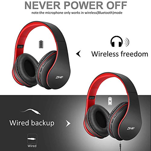 2 Items,1 Rose Gold Zihnic Over-Ear Wireless Headset Bundle with 1 Black Red Zihnic Foldable Wireless Headset | The Storepaperoomates Retail Market - Fast Affordable Shopping
