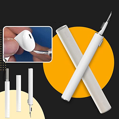 Hstore Life Bluetooth Earbuds Cleaning Pen, in-Ear Headphones Cleaning Dust Removal Brush Pen, Bluetooth Headset Box Charging Compartment Cleaning Pen, White