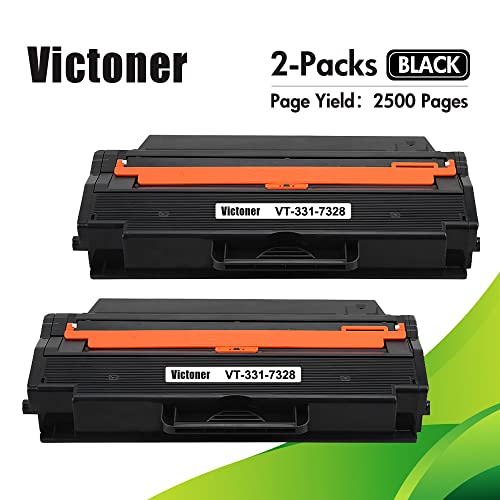 VICTONER Compatible B1260dn B1265dfw Toner Cartridge Replacement for Dell 331-7328 B1260 B1265 for Dell 1260 B126x Printer Ink (Black, 2-Pack) | The Storepaperoomates Retail Market - Fast Affordable Shopping