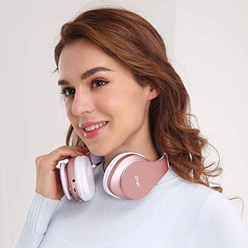2 Items,1 Rose Gold Zihnic Over-Ear Wireless Headset Bundle with 1 Black Green Zihnic Foldable Wireless Headset | The Storepaperoomates Retail Market - Fast Affordable Shopping