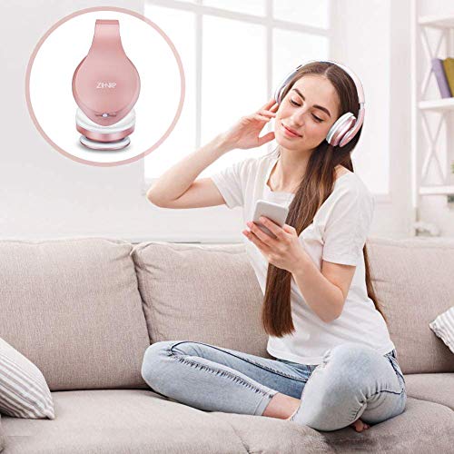 2 Items,1 Rose Gold Zihnic Over-Ear Wireless Headset Bundle with 1 Black Green Zihnic Foldable Wireless Headset | The Storepaperoomates Retail Market - Fast Affordable Shopping