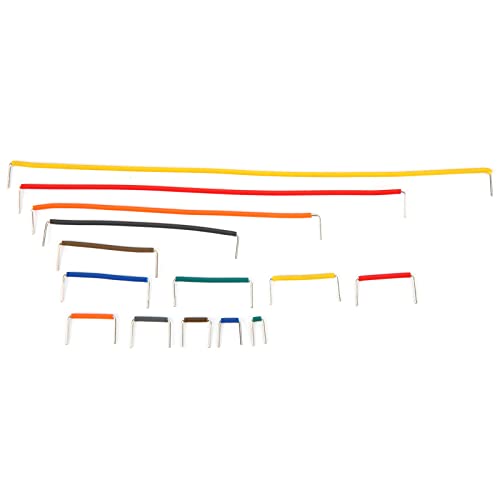 U Shape Jumper Wires, Flexible Breadboard Jumpers Kit Pre Stripped 14 Lengths 140Pcs with Plastic Storage Box for Solder Circuits for Electronics Experiment