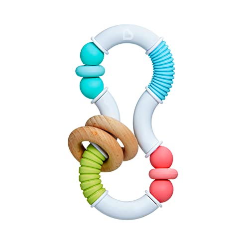 Munchkin Sili Twisty Bendable Baby Teether Toy, Silicone and Wood, BPA Free, 3+ Months | The Storepaperoomates Retail Market - Fast Affordable Shopping