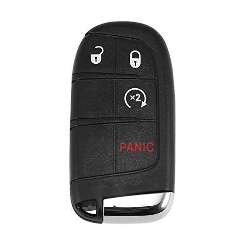 X AUTOHAUX M3N40821302 433MHz 46 Chip Replacement Keyless Entry Remote Car Key Fob for Jeep Grand Cherokee 2014-2022 for Dodge Durango 2014-2022 4 Buttons with Door Key