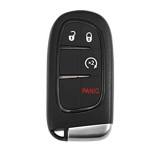 X AUTOHAUX Replacement Keyless Entry Remote Car Key Fob GQ4-54T 433MHz 46 Chip for Dodge for Ram 1500 2500 3500 2013-2019 4 Buttons with Door Key