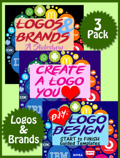 Graphic Visual Arts: Brands + DIY Logo Design + Create a Logo You Love = 3-Pack