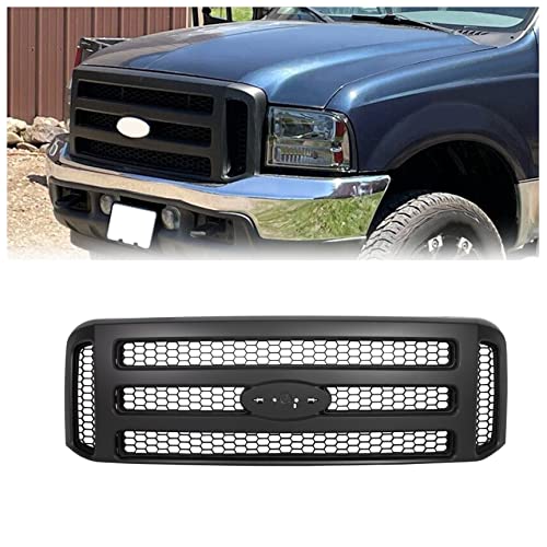 HECASA Mesh Style Front Grille 2006 Style Compatible with 1999-2004 Ford Super Duty F250 F350 F450 F550 Excursion Front Radiator Grill Hood Grille Black