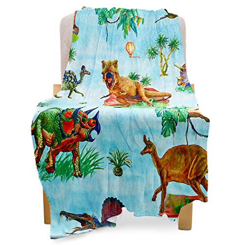Dinosaur Blanket for Boys Girls,Dino Blanket for Kids Personalized Dinosaur Throw Blanket Toddler Super Cozy Plush Soft Fleece Blanket,Baby Crib Blanket Warm Bed Nap Blanket Dinosaur Decor Boys Room
