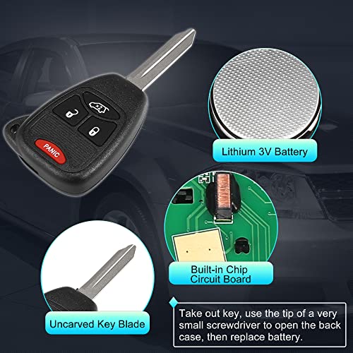 X AUTOHAUX Replacement Keyless Entry Remote Car Key Fob OHT692427AA 315MHz for Dodge Avenger 2008-2013 for Dodge Charger 2005-2007 4 Button with Door Key | The Storepaperoomates Retail Market - Fast Affordable Shopping