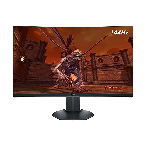 Dell 2022 S2721HGF 27″ 144Hz FHD LED Curved Gaming Monitor, 1920 x 1080 Resolution, Adaptive-Sync, 144Hz Refresh Rate, 16:9 Aspect Ratio, 178 Viewing Angles, HDMI, DisplayPort, Audio line-Out, Black