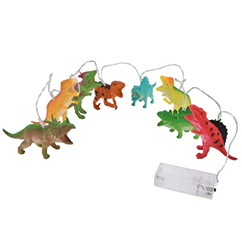 LED Dinosaur String Lights, IP43 Waterproof Weatherproof Battery Operated String Lights for Gardens for Homes
