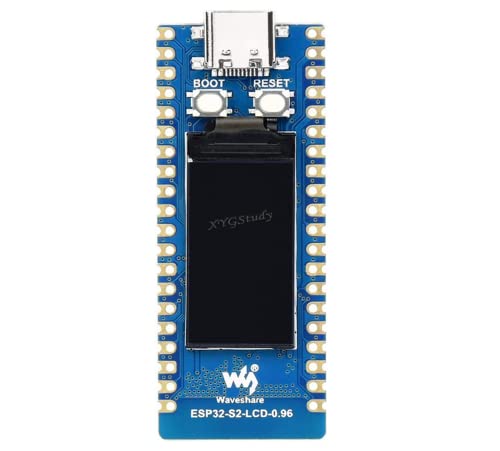 XYGStudy 2.4 GHz WiFi Development Board Based On Microcontroller ESP32-S2 240MHz with 0.96inch IPS LCD Display Supporting Raspberry Pi Pico Expansion Board Ecosystem (ESP32-S2-LCD-0.96)