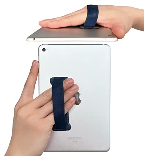 WUOJI Hand Strap Holder Finger Grip for Tablets -Universal Tablet Hand Strap Holder-Compatible with Tab Air /Tab Pro 9.7Inch / Tab 10.1Inch / Tab 4 10.1Inch / Tab Pro 10.1Inch (Blue) – 2PC