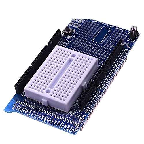 10pcs/lot Brand Prototype Shield Protoshield V3 Expansion Board with Mini Bread Board for Arduino MEGA Blue + White