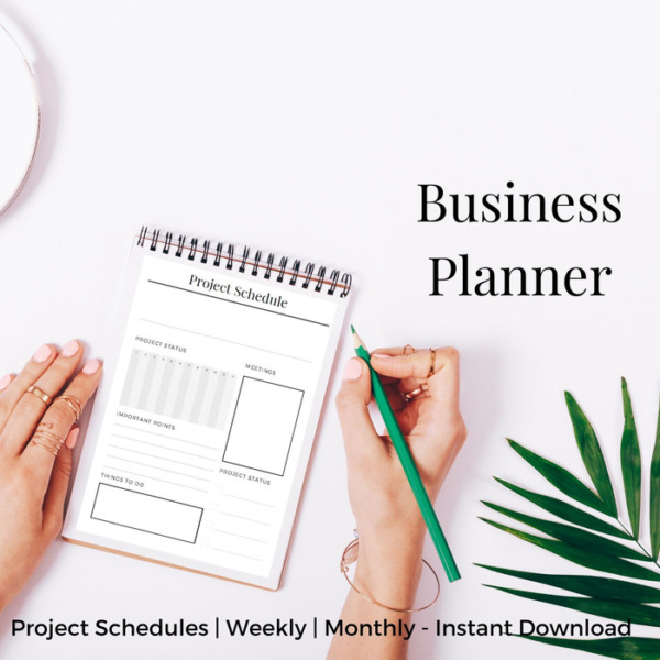 Business Planner – Project Schedules | Weekly | Monthly – Instant Download