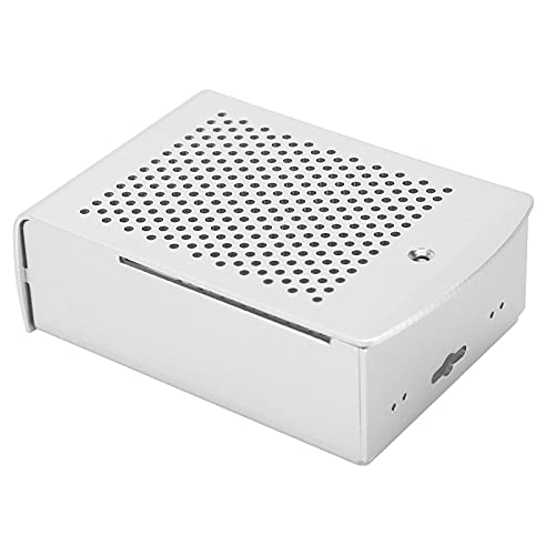 Aluminum Alloy Cooling Shell, Reserved Interface Good Adaptability Standard Size Efficient Protective Enclosure with Fan for Raspberry Pi 2 3 B+ Model