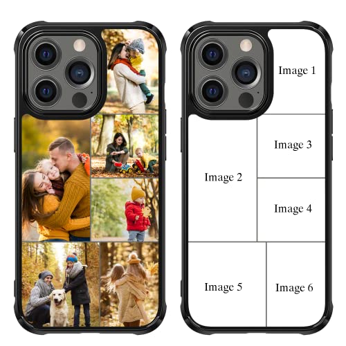 Custom College Photo Phone case for iPhone 11 12 13 Pro/Pro Max X XR XSMAX, Personalized Shockproof Collage Photo Phone case for Friend&mom, Custom Phone Cover for Birthday Gift, Christmas